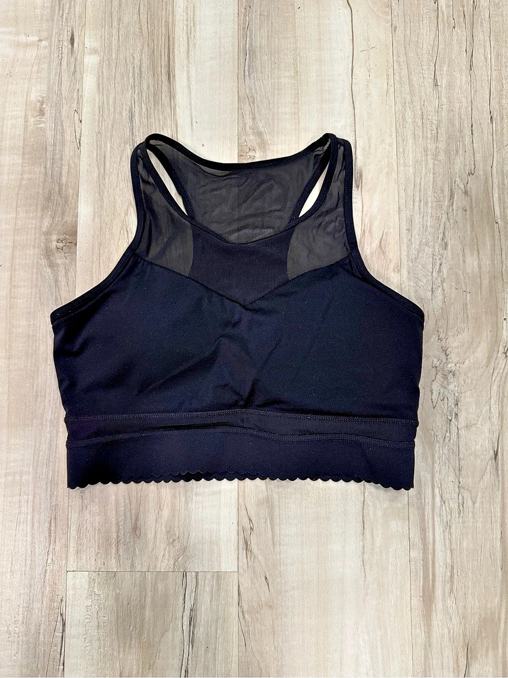 Zyia Active Star Mesh Bra Black Sports Bra Size Large